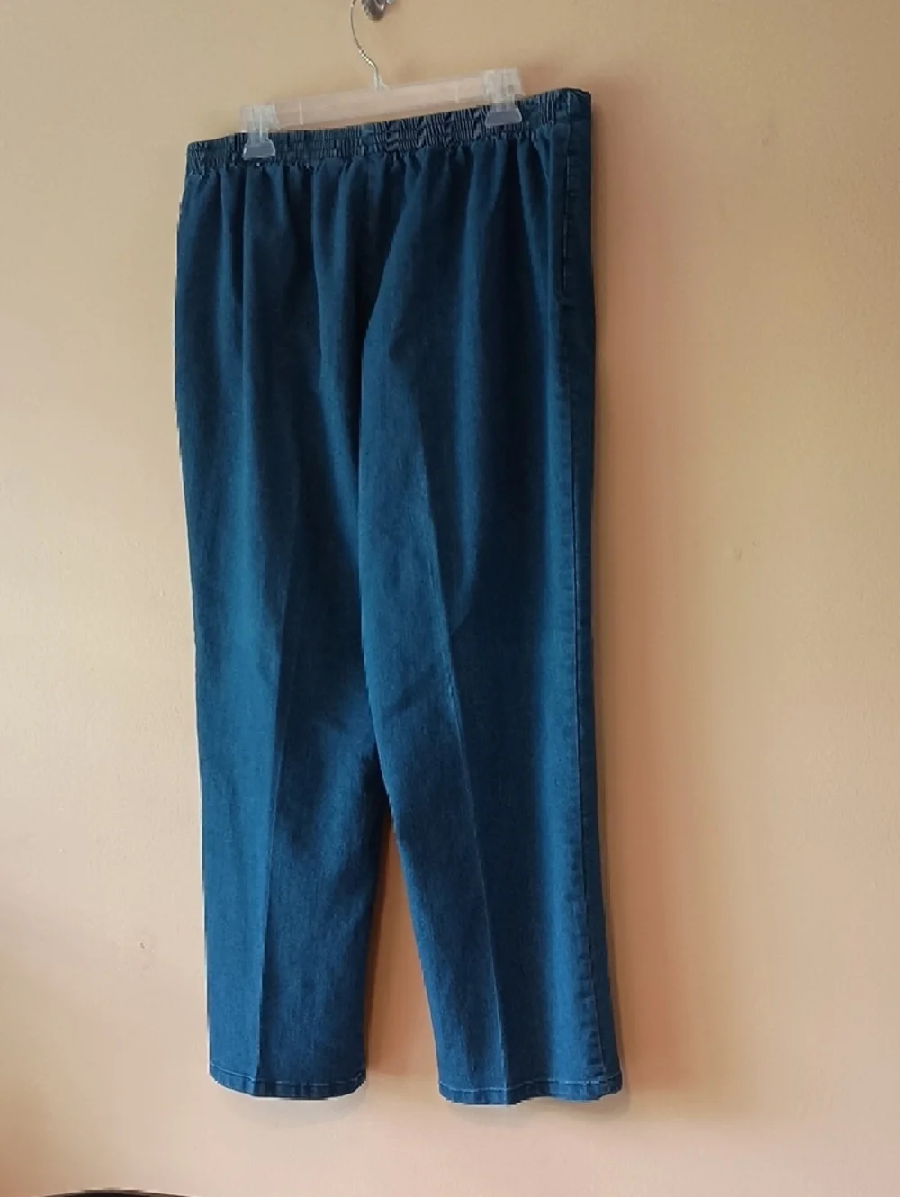 Alfred Dunner Dark Blue Stretch Denim Pants, Sz 18 NWOT - Picture 5 of 5